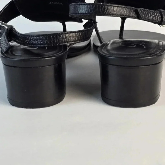 NWOT Brighton Alana Black Leather Sandal With Gold Tone Metal Hardware Size 9.5M - Picture 6 of 15